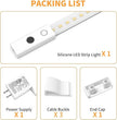Smart Under Cabinet Lights, 40in Plug in Under Cabinet Lighting with Handwave Sensor, Bright Dimmable 5 Color Temp Stick on Closet Light, Slim Cuttable Under Counter Lights for Kitchen Desk Shelf