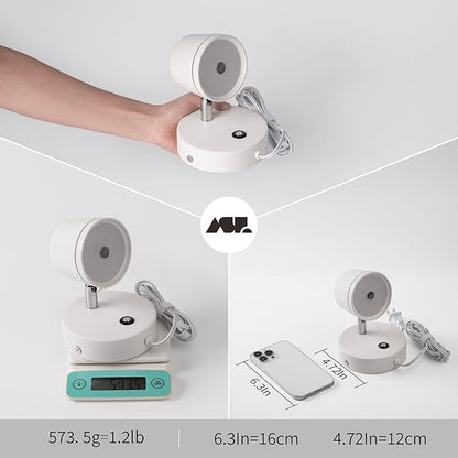 Aisilan Plug in Wall Sconce, Touch Dimmable Wall Light with 3 Color Temperatures, Adjustable 7W LED Sconce CRI97, Modern White Aluminum Plug in Wall Lamp for Bedroom Bedside Reading