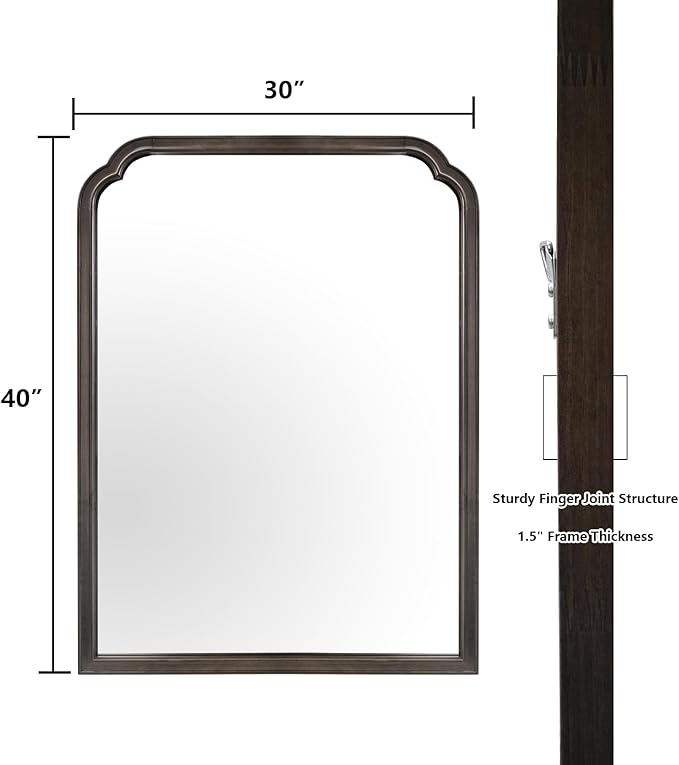 WallBeyond Wood Bathroom Mirrors for Wall Mounted, 30