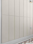 Shiplap Felt Wall Panels for Interior Wall Decor, Accent Wall Paneling for Bedroom Living Room & Office, Peel and Stick, Sound Absorbing – 24 Pack Felt Wall Tiles with Adhesive - Beige