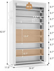 Shoe Rack with Cover Narrow Shoe Organizer with Pockets 10 Tier Tall Shoe Storage Holds 36-41 Pairs Shoes and Boots Shoe Rack for Closet Entryway Garage, White