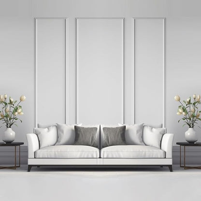 Pangda Peel and Stick Wall Molding Kit, 3D Premade Accent Molding Wainscoting Panel for Interior Wall Moulding Decor, Ready to Assemble Wainscoting Accent Panel(3 Set,24x96 in+48x96 in+ 24x96 in)