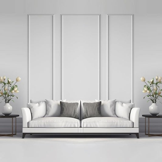 Pangda Peel and Stick Wall Molding Kit, 3D Premade Accent Molding Wainscoting Panel for Interior Wall Moulding Decor, Ready to Assemble Wainscoting Accent Panel(3 Set,24x96 in+48x96 in+ 24x96 in)