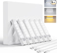 Under Cabinet Lights 4 Inch 6-Pack, Rechargeable Motion Sensor Light Indoor 3 Colors, Dimmable Closet Lights, Wireless Under Counter Lights for Kitchen, Stairs