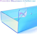 TLBTEK 2 Pcs 15 inch Iridescent Rainbow Floating Shelves,Colorful Acrylic Irridescent Floating Shelves Wall Mounted Storage for Bathroom, Bedroom, Living Room, Kitchen (Without Edge)