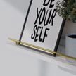 WOPITUES Floating Shelves with Gold Metal Guardrail, Shelves for Wall Decor Set of 3, Wall Shelves for Bedroom, Bathroom, Kitchen, Living Room, Plants, Picture Frames, Art- White and Gold