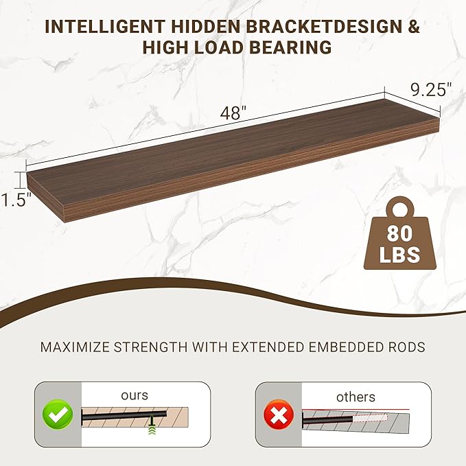 48 Inch Floating Shelves, 48