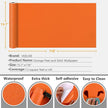 VEELIKE 15.7''x118'' Thick Orange Wallpaper Stick and Peel Removable Modern Orange Contact Paper for Cabinets Shelves Drawers Waterproof Self Adhesive Solid Color Vinyl Wallpaper for Bathroom Bedroom