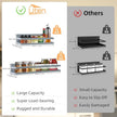 Uten Large Spice Rack for Refrigerator, 2 Pack Strong Magnetic Shelves, Moveable Fridge Organizer, Perfect Space Saver