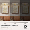 Hard-Wired Picture Light Dimmable LED Picture Lights for Paintings 15.7 Inch Brass Metal Body Wall Pictures with Adjustable Gold Swing Arm Art Display Lamps 7W 3000K Warm White Book Light