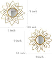 Champagne Gold Round Mirrors for Wall Pack of 3 - | 9 inch Decorative Mirrors for Valentine Wall Decor& Vintage Room Decor | Circle Mirror Modern Valentine Gifts for Women & Moms