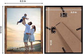 Hoikwo 18 Packs 8x10 Rustic Brown Multi Plastic Picture Frames Set with Plastic Cover for Family Photos, Artwork, Light Weight Bulk 8 by 10 Frames Pack for Wall Hanging and Table