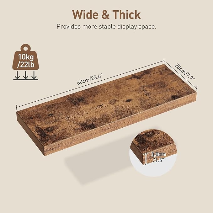 Floating Shelves for Wall, 1.5