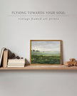SHENIFY Landscape Framed Canvas Wall Art Vintage Classical The Vast Grassland Prints Hallway Kitchen Office Decor - 8x10in Natural Framed