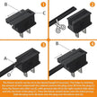 LUMILAND Wired LED Puck Lights (2.7Wx5) Plug-in Lighting Natural White (4000K), LED Cabinet Light for Kitchen Can Be Surface Mount or Recess Mount, Black