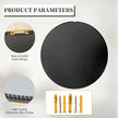 PROHOMEWARE Black Round Bathroom Mirrors, 20 inch Circle Wall Mounted Hanging Mirror for Entryway, Living Room, Hallway, Bathroom, Bedroom