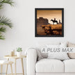 A PLUS MAX Square 5x5 Frame Set of 6, Black Engineered Wood Picture Frame for 5 x 5 Picture Poster Photo, Light Weight 5by5 Frame with Wood-grain for Wall - 6 Pack/Black/5