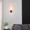 Globe Electric 51859 1-Light Wall Sconce, Matte Black, White Fabric Shade, Wall Lighting, Wall Lamp Dimmable, Wall Lights for Bedroom, Kitchen Sconces Wall Lighting, Home Décor, Bulb Not Included