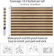 Arthome 17''x120'' Wood Slat Wallpaper Peel and Stick self Adhesive Wood Wallpaper PVC Vinyl Decorative Removable Wallpaper Waterproof Faux Wood Grating Stripe Contact Paper for Living Room Bedroom