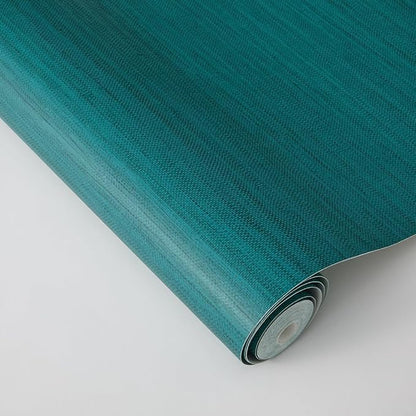 Tempaper Textured Teal Green Horizontal Faux Grasscloth Removable Peel and Stick Wallpaper, 20.5 in X 16.5 ft, Made in The USA