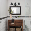 DIRYZON 3 Light Bathroom Vanity Light,Industrial Black Wall Sconces,Rustic Wall Light Fixtures with Metal Shade for Hallway Kitchen Sink