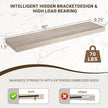 40 Inch Floating Shelves, 3D Textured Wood Grain, 40