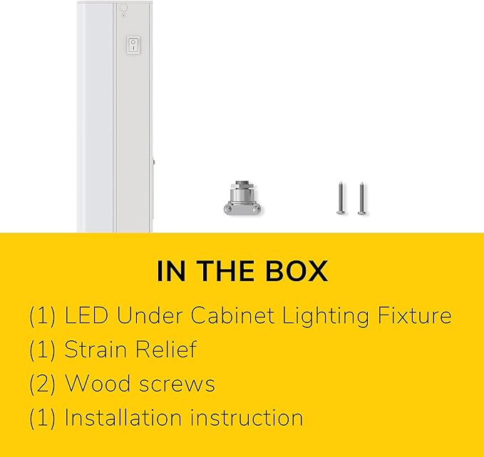 GETINLIGHT Inlight 30-inch Hardwired Only LED Under Cabinet Lighting, Soft White(3000K), Dimmable, Matte White Finished, ETL Listed, IN-0201-14-WH