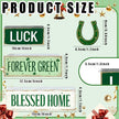 St. Patrick’s Day Decorations - St Patrick Day Lucky Horseshoe Tiered Tray Decor Set - Wooden Tabletop Decoration - Rustic Farmhouse Holiday Home Decor for Indoor Shelf Mantel Coffee Table Gift