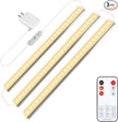 maylit Under Cabinet Lights Plug in, 3 Pcs 12 Inch Ultra Thin Under Cabinet Lighting, Super Bright Warm White Under Counter Lights for Kitchen, Dimmable Light for Cabinet, Counter, Workbench, Desk