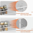 Spice Rack Wall Mount, 4 Pack Wall Spice Rack & Hanging Storage Baskets Organizer Wall Mount, Large Capacity Metal Spice Shelf for Kitchen Cabinet, Pantry Doors, Bathroom, Shower, Home Decor