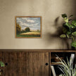 SHENIFY Vintage Landscape Framed Canvas Wall Art Grassland Classic Wall Prints Farmhouse Kitchen Office Decor - 8x10in Natural Framed