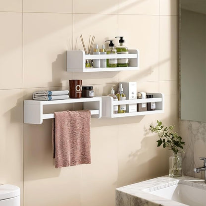 Floating Wall Nursery Book Shelves for Bedrooms Kids 16.5 Inch White Wooden Baby Book Shelf for Kids Rooms Set of 3 Nursery Shelves for Wall Mounted Toddler Bookshelf for Kids Wall