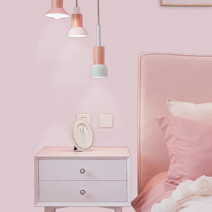 practicalWs Pink Wallpaper Peel and Stick with Tools, Light Pink Contact Paper Film Stick Paper 17.7'' x 236.2'' Self-Adhesive, Thickened Matte Solid Color Girly Wall Papers for Shelves Cabinets