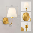 Wireless Wall Sconces Set of 2 with Remote — Gold Pleated Shades Cordless Rechargeable E26 Bulbs, 12 RGB Colors + 3000K/4000K/6000K, Dimmable Wall Mounted Lamps for Bedroom Living Room Hallway