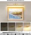 Wireless Picture Lights for Wall Rechargeable, Battery Operated Art Light for Paintings, 3CCT Dimmable 24inch Brass Finish with Remote, 10000mAh Rotatable Gallery Light for Pictures Display