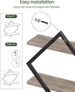 Floating Shelves for Wall, Set of 2 Wall Mounted Shelves, 2-Tier Hanging Shelves, for Living Room, Bedroom, Kitchen, Office, Study, Greige TBJ01P2BG