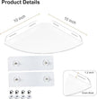 Acrylic Corner Shelves, Adhesive Shelf, Shower Caddy Organizer for Home Decor,Clear Shower Shelf,No Drilling Wall Mounted Bathroom Shelves (Clear 10 inch 1 set)