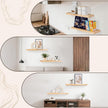 24 inch Bathroom Floating Shelves for Wall - Natural Solid Wood Over Toilet Shelves Set of 2 Decoration for Living Room Bedroom Kitchen Farmhouse 24x6.7 inch - Natural