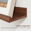 Axeman 36 Inch Floating Shelves | Walnut Picture Ledge Shelf Set of 3 | Rustic Wood Wall Shelves with Lip | 36