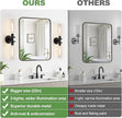 Matte Black Wall Sconces, Bathroom Sconces Wall Lighting with Clear Glass, Modern Sconces Wall Light fixtures for Bathroom Mirror Living Room Hallway Bedroom