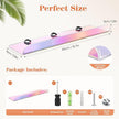 15 Inch Acrylic Floating Shelves for Wall Decor, 3 Pack Iridescent Acrylic Shelves for Bedroom Kitchen Office Nursery, Stylish Wall Mounted Vinyl Record Holder, Magazine Rack, Picture Ledge