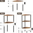 Corner Plant Stand Shelf, 3 Tier Small Shelf Plant Stand for Indoor Plants, Rustic Brown Corner Bookshelf Wall Decor Living Room, 23.2