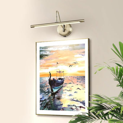 JOOSENLUX Modern Wall Lights Battery Operated Antique Bronze Wireless Picture Lights for Wall 16.5" Inch Dimmable Under Counter Lights for Kitchen with Swing Arm as Canvas Wall Sconce Light CRI95+