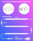 ASOKO 200 Lumens RGB Under Cabinet Light Plug in, 3 Pack 12 inch Linkable Counter Lights, Music Sync RGB LED Strip Lights with APP & Remote Control, Ambient Lights for Room Decor