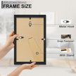 A PLUS MAX 7x9 Picture Frame Set of 6, Black Engineered Wood Frame for 7 x 9 Inch Picture Poster Photo, Light Weight 7 by 9 Frame with Wood-grain for Wall - 6 Pack/Black/7