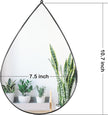 DECANIT Black Mirrors for Wall Decoration Teardrop Mirrors for Living Room Decor & Home Decor, Pack of 3