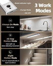 EZVALO Under Cabinet Lighting with Charging Station, Rechargeable Motion Sensor Light Indoor, Dimmable Closet Lights Wireless, 6500K, Motion Activated Under Counter Lights for Kitchen,Pantry(3 Pcs)
