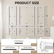 TONGMO 6-Frame Premade Accent Wall Molding Kit, Ready-to-Assemble Wainscoting Panels, Pre-Cut Chair Rail Moulding Trim for Home Décor (6-Frame Style 2)