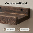 Z metnal Mini Floating Shelves, Small Natural Wooden Display Wall Shelf for Picture Ledge, Pawlownia, Wall Mounted, 8 x 5.5inch, 2 Pack