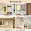 Koonmi Gold Bathroom Mirror for Wall, 30x60 Inch Matte Metal Deep Framed Rounded Corner Wall Mirror, Shatterproof Tempered Glass for Farmhouse Bedroom Entryway, Vertically or Horizontally